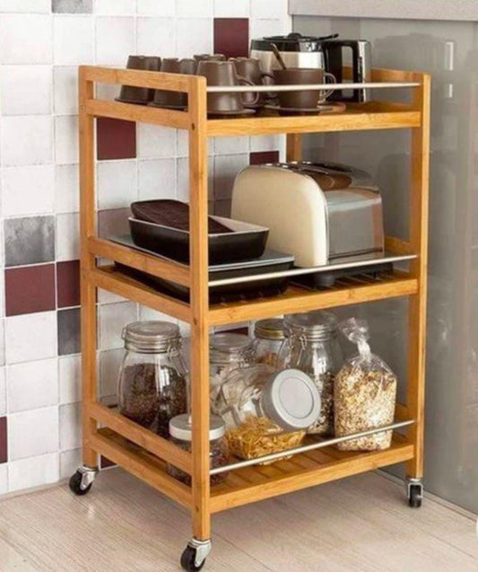 Slim multiple areas trolley cart organizer