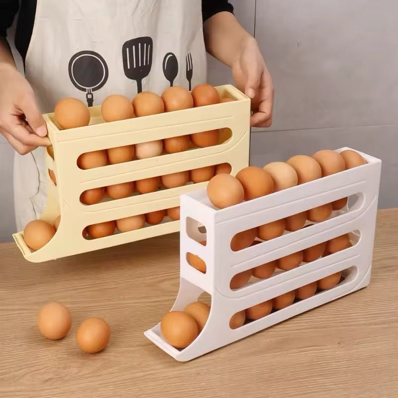 4 layer rolling egg holder/dispenser