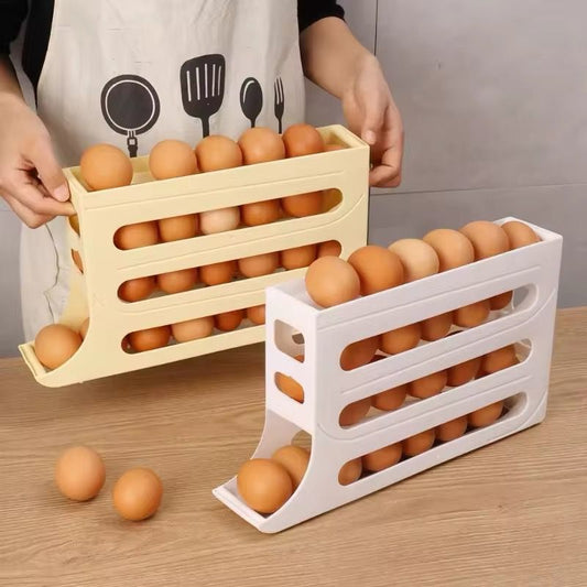 4 layer rolling egg holder/dispenser