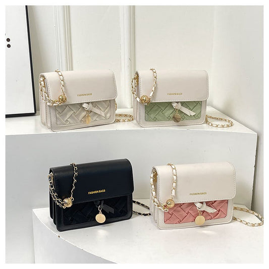 Elegant solid color sling bag
